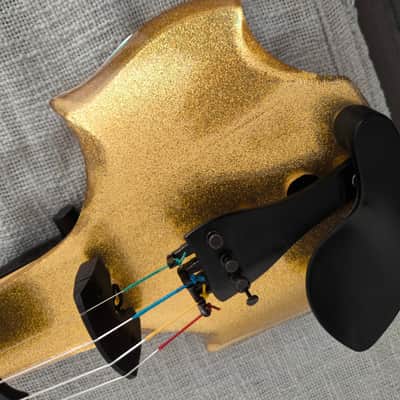 Aurora Gold 4 St Acrylic Electric Violin With LEDs 2019 - Gold image 3