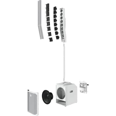 Electro-Voice EVOLVE 50M Powered Column PA System with 8-Channel Mixer, White, Open Box (Like New) image 10