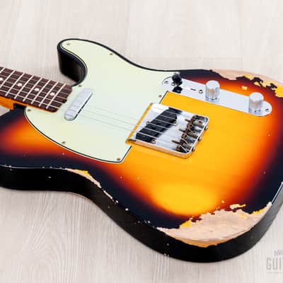 Fender Custom Shop 1963 Telecaster Heavy Relic Sunburst image 7
