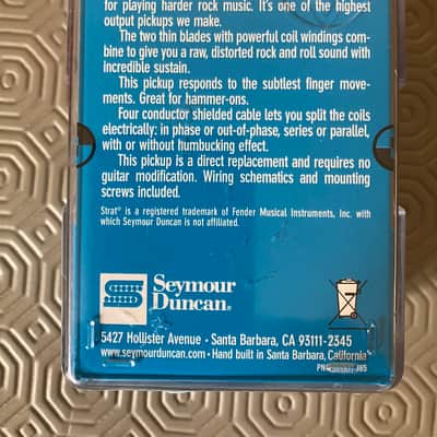 Seymour Duncan SHR-1b Hot Rails Strat Bridge Pickup 2010s - White image 3