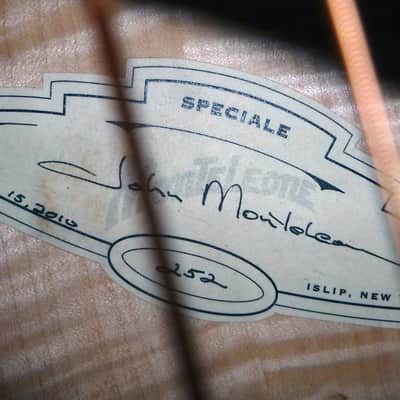 John Monteleone Speciale Arch Top Acoustic Guitar (2010), ser. #252, original brown hard shell case. image 7