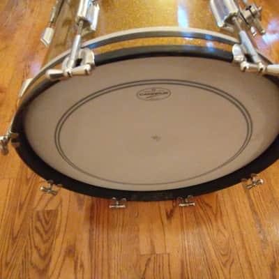 Rogers Vintage Holiday Gold Sparkle 14 X 20 Bass Drum, Early 1960s, Cleveland Tag! image 8