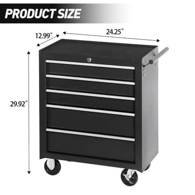 5-Drawer Mobile Studio Gear Chest – Locking Tool Cabinet for Guitarists, Producers & Audio Engineers | Rolling Organizer for Cables, Pedals, Mics & More image 2