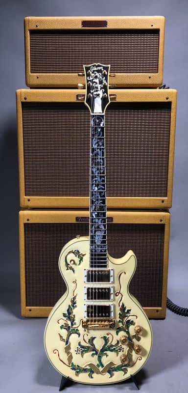 Gibson Les Paul Rare Custom Shop Original One Off Design "Glitter Girls" 1989 Pearl White image 1