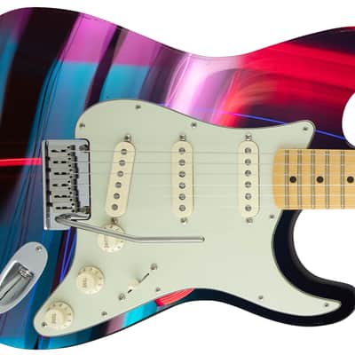 Sticka Steves Guitar Skin Axe Wrap Re-skin Vinyl Decal DIY Neon Strip Club 712 image 5
