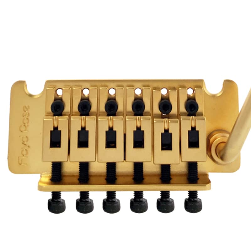 Authentic Floyd Rose Non-Fine Tuner Tremolo System - Satin Gold image 1
