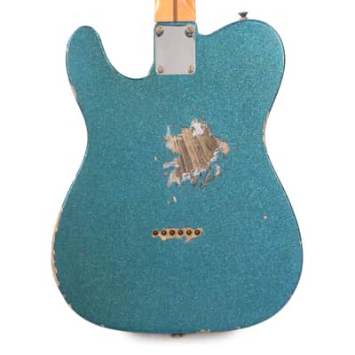Fender Custom Shop 1952 Telecaster "Chicago Special" Heavy Relic Super Aged Blue Sparkle w/Gold Anodized Pickguard (Serial #R124568) image 3