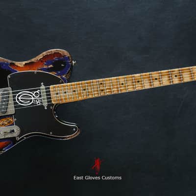 Fender Telecaster Midnight Blue/Sunburst Heavy Aged Relic by East Gloves Customs image 17