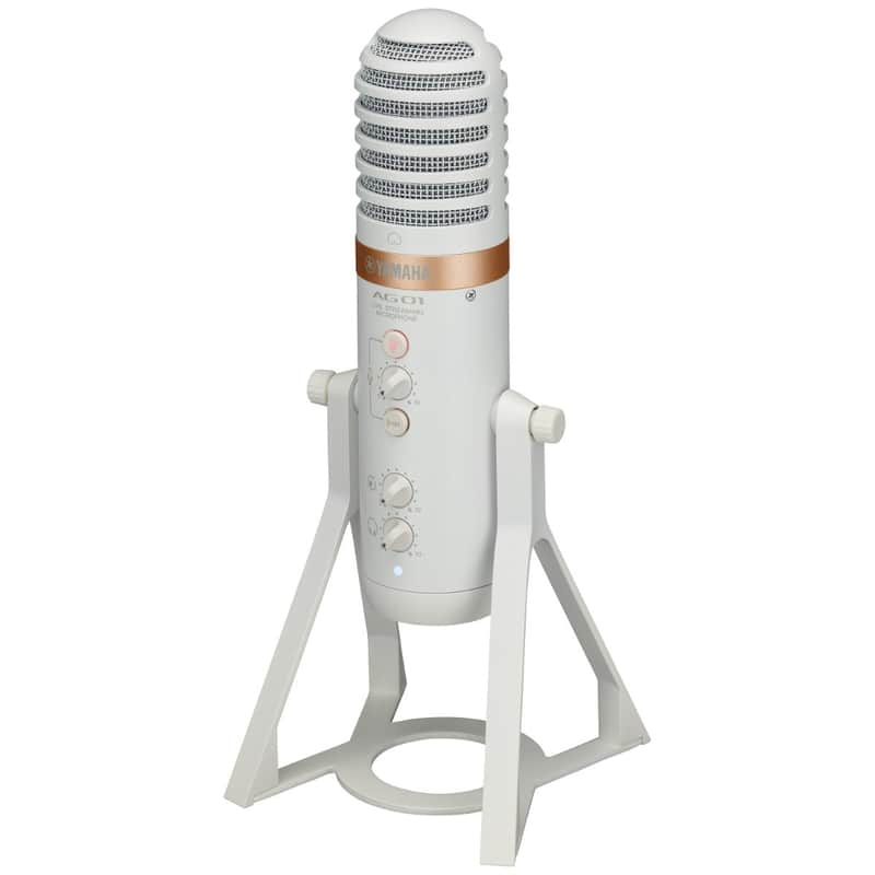Yamaha AG01 Live Streaming USB Microphone - White image 1