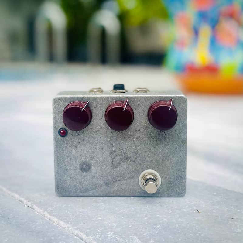 2010 JHS Klon Clone Replica Handwired Guitar Pedal Aged Raw Silver with Daka-Ware 1470 Oxblood Davies Knobs image 1