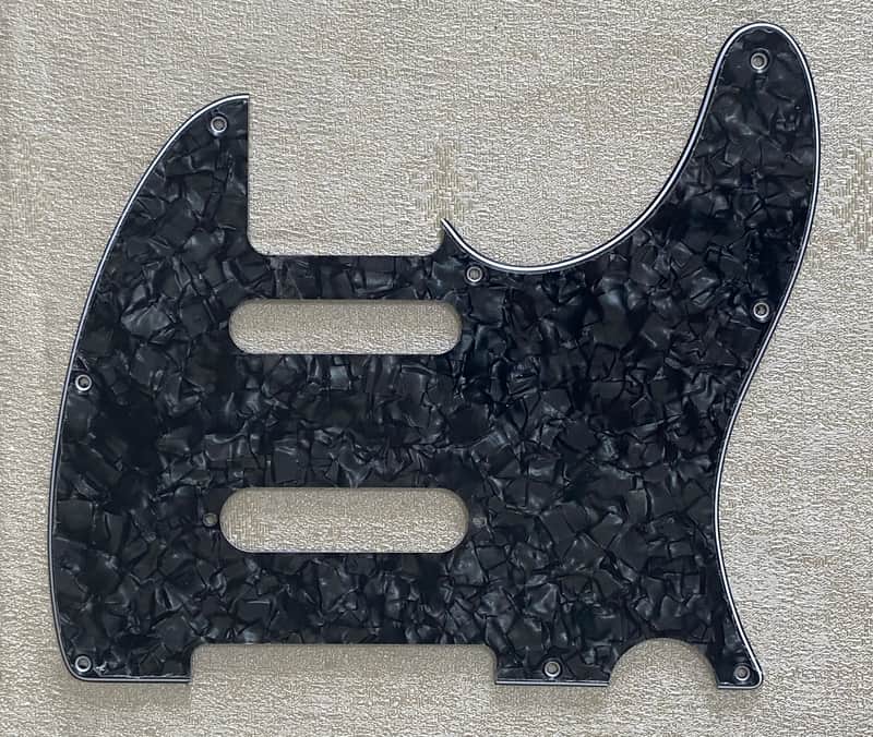 Custom Guitar Pickguard For Fender Telecaster Nashville Tele,4 Ply Black Pearl image 1
