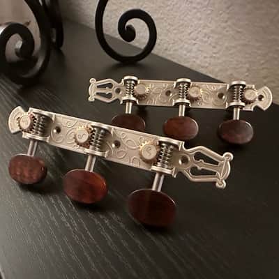 Schaller Grandtune - Satin pearl and snake wood - Classical guitar tuners image 3