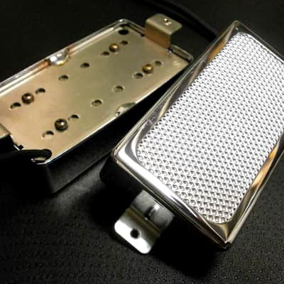 Q pickups Open chrome cover SILVER FOIL humbucker SET PAF Custom Shop Fits Gibson Epi Greco Ibanez image 8