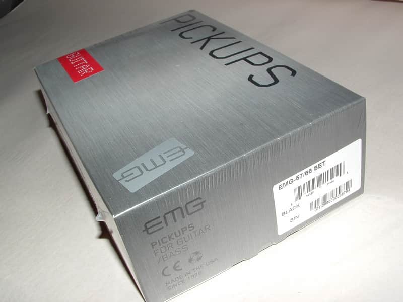 EMG 57/66 Active Humbucker Set (Black) New with Warranty image 1