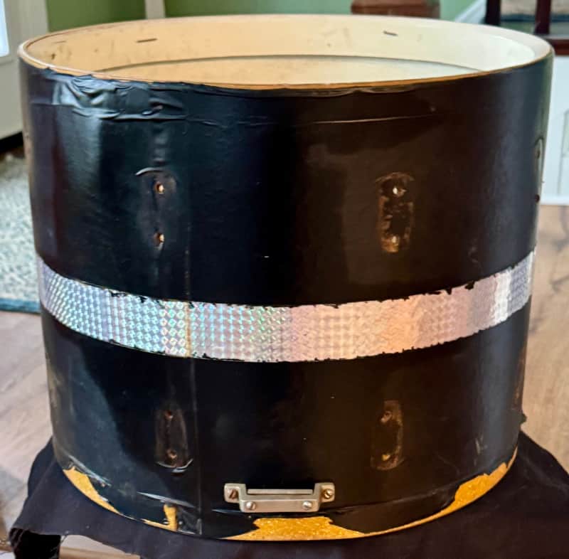 Leedy 12 x 15" Marching Snare Drum Shell Transition Era Gold Sparkle PROJECT 8 Lugs image 1