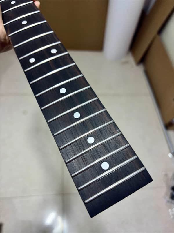 Lock nut Roasted Flame maple 22fret guitar neck Sickle Banana head rosewood Part image 1