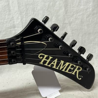 Hamer USA Chaparral Guitar with Case - Black - headstock repaired! image 7