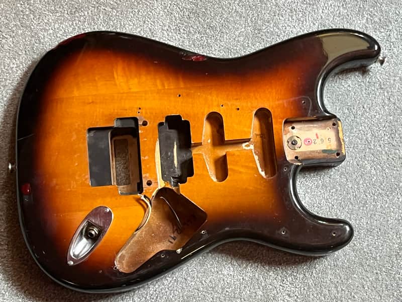 1980s Fender ST-562 MIJ Japan Contemporary Stratocaster guitar body sunburst image 1