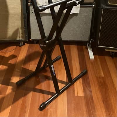 Quik-Lok QL723 Double-Braced X-Style 3-Tier Keyboard Stand 2020s - Black image 2