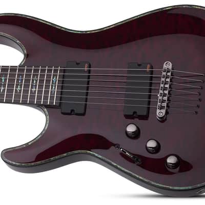 Schecter Hellraiser C-7 Left-Handed Electric Guitar - Black Cherry (1796) image 2