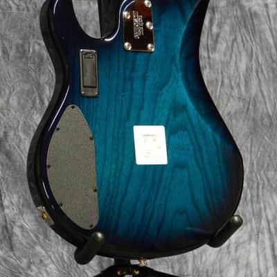 Ernie Ball MusicMan BFR StingRay 5H 20th Anniversary Tahitian Quilt. #6 of 10 StingRay 5H 2007 Tahitian Blue Quilt-Matching Headstock-Tahitian Blue Birdseye Neck image 15