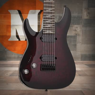 Schecter Omen Elite-7 LH - Black Cherry Burst (2461) image 1