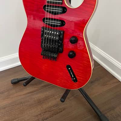 Hamer USA TLE Custom 1986 Red Boomerang Inlays Electric Guitar Tele Style image 1