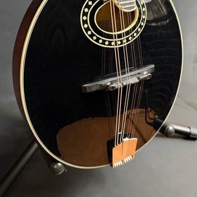 Eastman MD404-BK Oval-Hole A-Style Mandolin Gloss Black Top w/ Case image 3