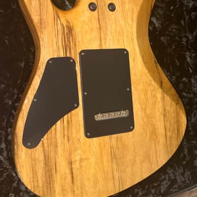 Suhr Custom modern s waterfall burl maple top black limba body image 16