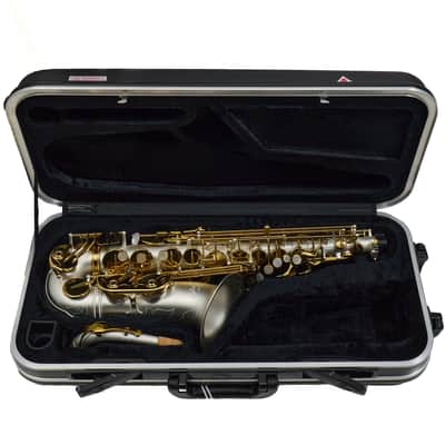 Antigua Winds Model AS4248SQ 'Powerbell' Alto Saxophone - Satin Silver/Gold Keys image 22