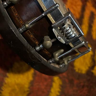 Vintage 1920s–30s Banjo Ukulele / Banjolele – Prewar Chicago Made – Grover Pat. Tailpiece – Original Skin Head - COOL! image 6