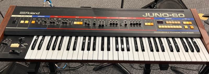Roland Juno-60 61-Key Polyphonic Synthesizer 1982 - 1984 - Black image 1