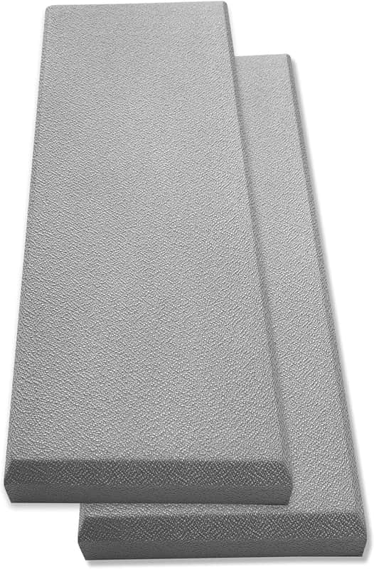 Acoustic Panel Gray | Fiberglass 2-pack | Professional sound absorbing Panel | Decorative sound proof panel | acoustic wall panel (36x13x2 in) - Gray image 1