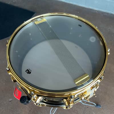 ~RARE!~ DW Collector's Series 6.5x14" Engraved Floral Black Nickel Over Brass Snare Drum w/ Gold Hardware image 7