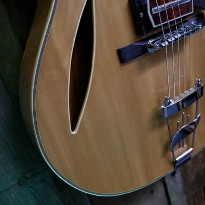 Cort BECK-6 Joe Beck Signature w/ Charlie Christian style Pickups early 2000's - Natural w/ Hard Case image 11