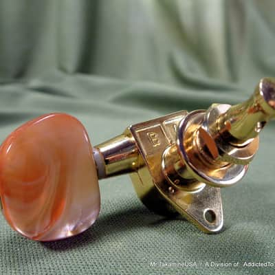 Takamine Pro Series Tuner / Set of 6 / Gold w/Amber Button / OEM Part - TPK0541 image 7
