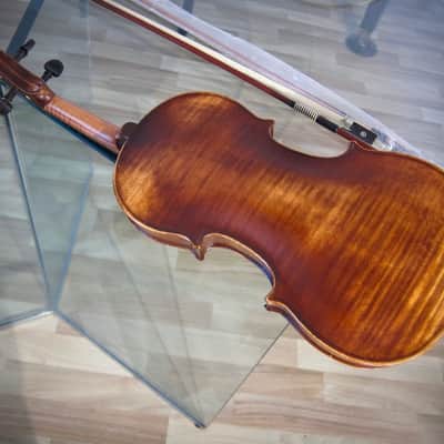 West German 4/4 Stradivarius Model Violin 1950s-1960s - Brown Varnish image 10