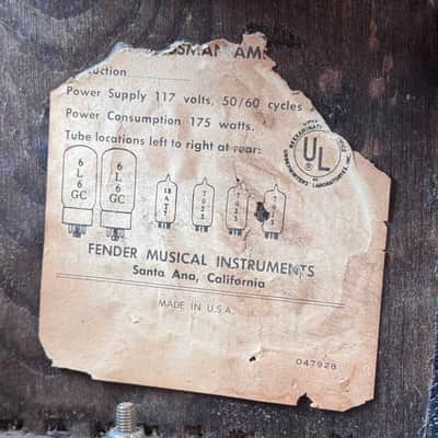 1967 Fender Bassman Guitar Amplifier / Blackface Bass Amp 50 Watt Tube Vintage Guitar Amp imagen 19