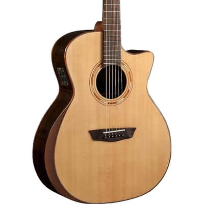 Washburn WCG20SCE Comfort Series Cutaway Grand Auditorium w/ Electronics Natural