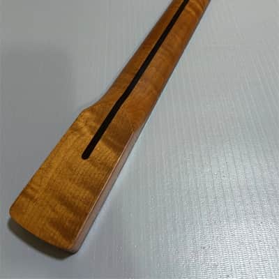 20fret 30inch Rosewood Short Scale Fretless Roasted Flame Maple Bass guitar neck image 5