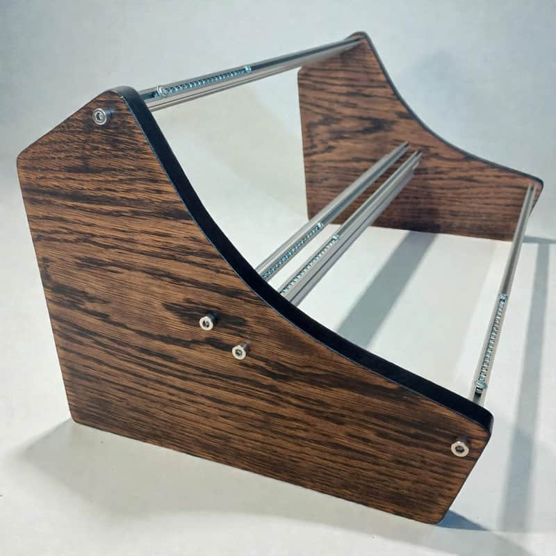 6U Dark Oak Side Panels for Eurorack Case Maria with 84hp rails+M3 nuts / 6U Cheeks image 1