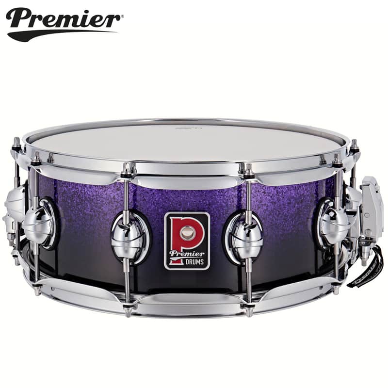 Premier Genista Maple 14" x 5.5" Purple Fade Sparkle Snare Drum PGM1455SPSF image 1