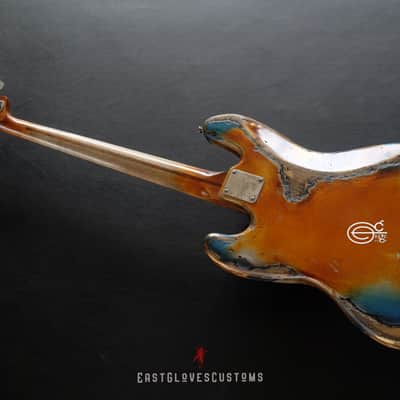 Fender Jazz Pelham Blue/Amber Paisley Bass Heavy Aged Relic (RARE) image 16
