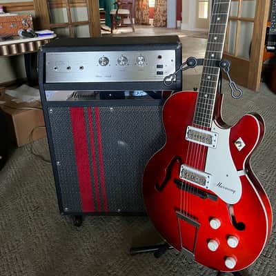 Harmony 525 Vintage Tube Guitar Amp. Original Jensen 15” Speaker. 1967 - Black image 14