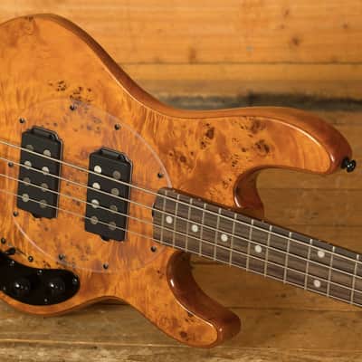 Sterling RAY34HHPB StingRay HH Bass - Burled Amber image 5