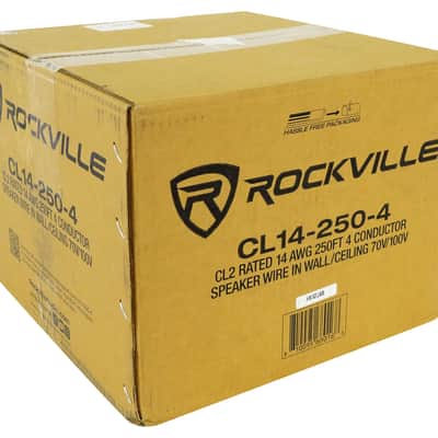 Rockville CL14-250-4 CL2 Rated 14 AWG 250' 4 Conductor Speaker Wire In Ceiling image 6