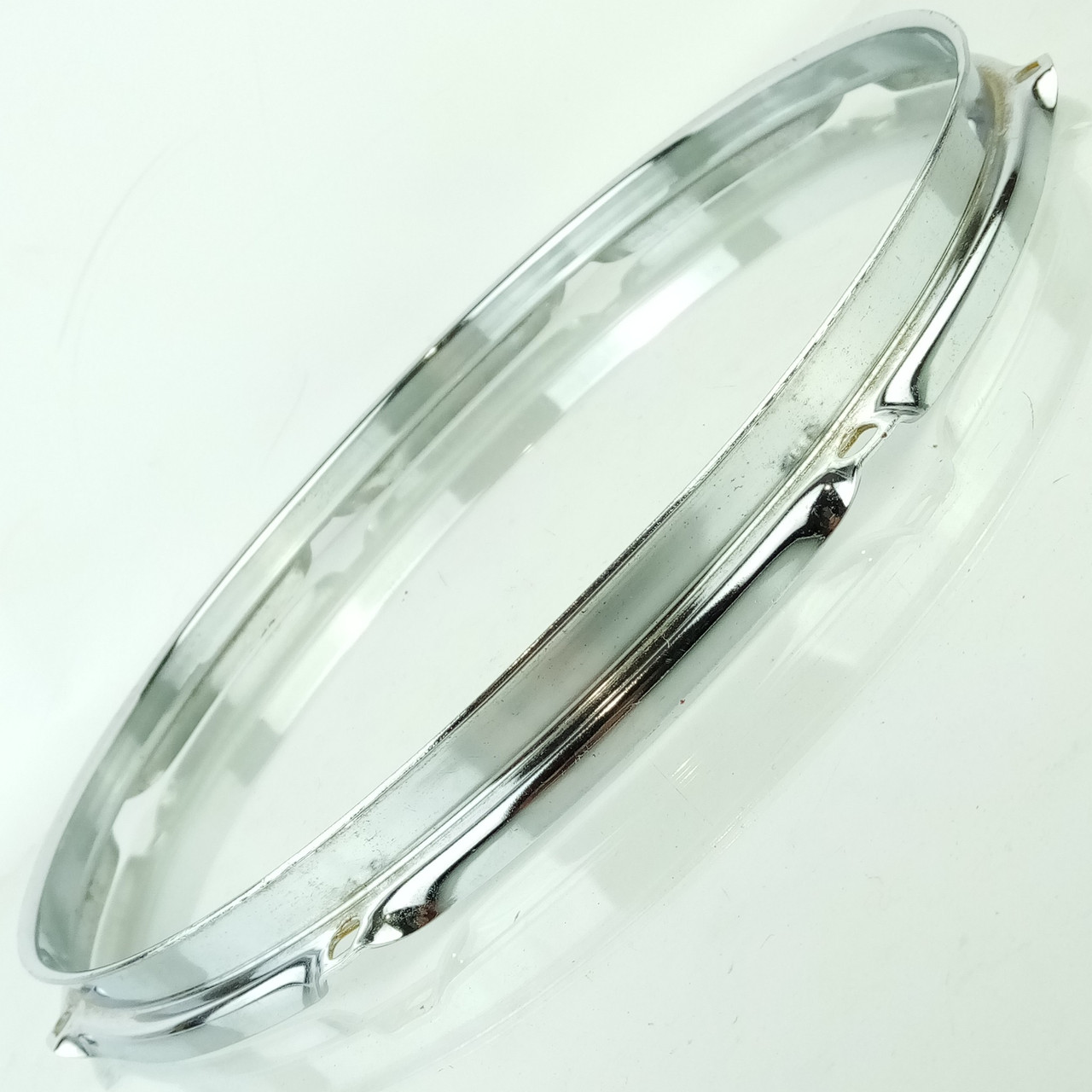 Ludwig 13" 8-Lug 1.6mm Tom Drum Rim/Hoop Vintage80s Chrome Plating Monroe Batter — main photograph