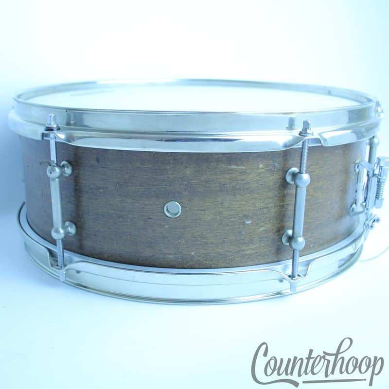Ludwig 20s 14x5"African Mahogany Snare Drum 3-Ply Pioneer 6 Tube Lug Nickel Rims image 1
