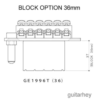 BRAND NEW! Gotoh Ge1996t Floyd Rose Tremolo Bridge for Guitar - 36mm Block - GOLD image 3