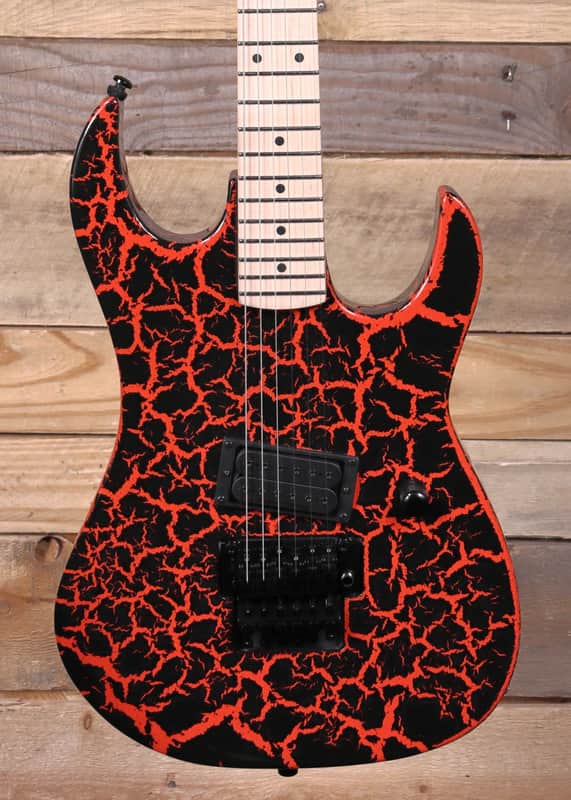 BC Rich Gunslinger Retro II Electric Guitar Red Crackle w/ Floyd Rose image 1